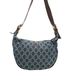 Celine PARIS Macadam Leather Shoulder Bag Brown